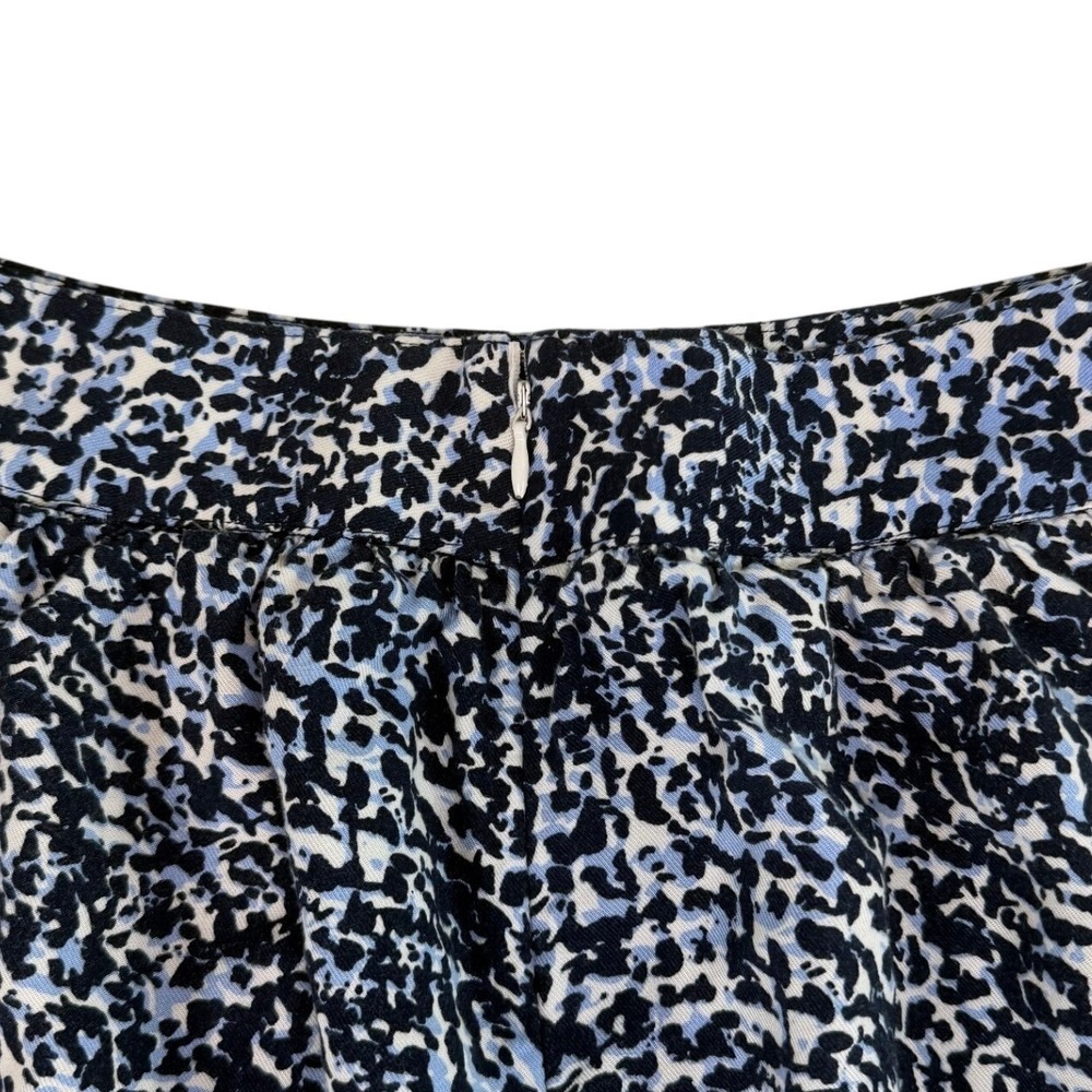 New York & Company Rayon Blue Abstract Print A-Line Mini Skirt Women's Size 6 - Picture 6 of 6